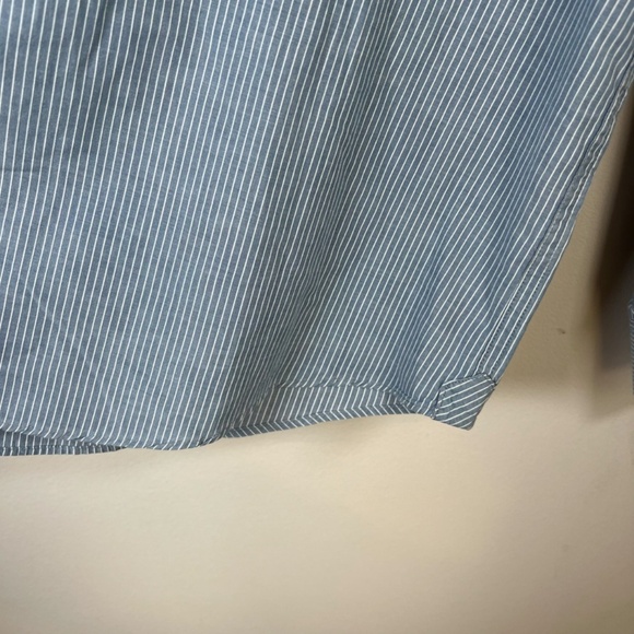 Horny Toad Mens Striped Button Down Shirt Blue White Long Sleeve Lightweight XXL - Picture 9 of 11